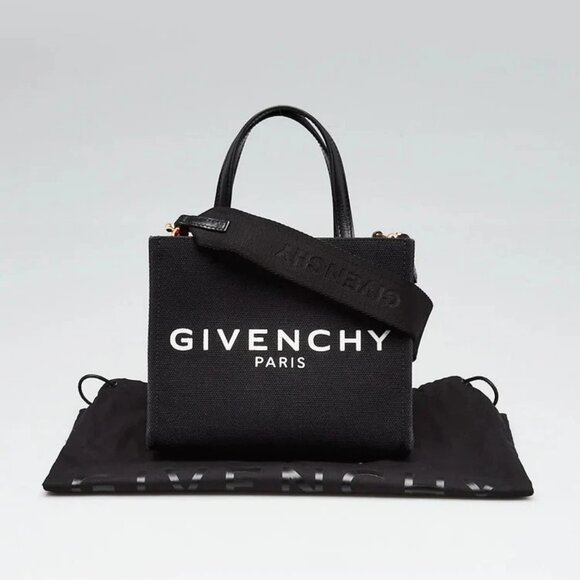 Givenchy Black Canvas Mini G Shopping Tote Bag - Picture 11 of 11